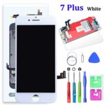 SZRSTH Compatible with iPhone 7 Plus Screen Replacement White 5.5 Inch LCD Display with 3D Touch Screen Digitizer Frame Full Assembly Include Full Free Repair Tools Kit+Instruction+Screen Protector
