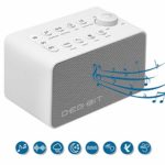 DB DEGBIT White Noise Machine, Plug in Or Battery Powered (Included) – 8 Classic & Nature Sounds, Baby Sound Machine with Timer, Sleep Therapy Speaker for Sleeping, Office Privacy, Relaxing