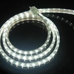 CBConcept UL Listed, 65 Feet, 7200 Lumen, 6000K Pure White, Dimmable, 110-120V AC Flexible Flat LED Strip Rope Light, 1200 Units 3528 SMD LEDs, Indoor/Outdoor Use, Accessories Included, [Ready to use]