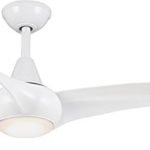 Minka-Aire F844-WH Protruding Mount, 3 White Blades Ceiling fan with 65 watts light, White
