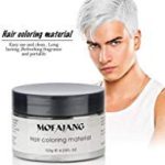 MOFAJANG Natural Hair Wax Color Styling Cream Mud, Natural Hairstyle Dye Pomade, Temporary Hairstyle Cream 4.23 oz, Hairstyle Wax for Men and Women (White)