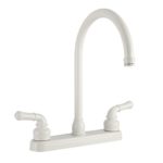 Dura Faucet RV J-Spout Kitchen Faucet (White)