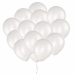 Eshanmu 100pc White Pearlized Latex Balloons 12 inch