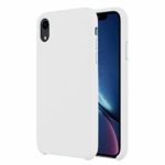 iPhone XR Case, Soft Touch, Comfortable Grip, Slim Fit, TIAMAT Liquid Silicone Case with Microfiber Cloth Lining Cushion for Apple iPhone XR – White