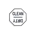 Fox Run 5935 Clean or or Dirty Dishwasher Magnet, 2.5 x 2.5 x 0.25 inches, White