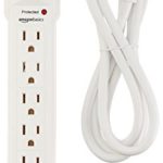 AmazonBasics 6-Outlet Surge Protector Power Strip, 6-Foot Long Cord, 790 Joule – White