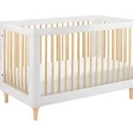 Babyletto Lolly 3-in-1 Convertible Crib with Toddler Rail, White/Natural