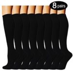 ACTINPUT Compression Socks (8 Pairs) for Women & Men 15-20mmHg – Best Medical,Running,Nursing,Hiking,Recovery & Flight Socks