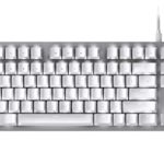 BlackWidow Lite Mechanical Tenkeyless Keyboard: Orange Key Switches – Tactile & Silent – White Individual Key Lighting – Compact Design – Detachable Cable – Mercury White