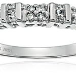 Jewelili 10k White Gold Diamond Anniversary Ring (1/6 cttw, I-J Color, I2-I3 Clarity)