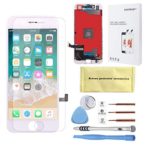 for iPhone 7 Screen Replacement White LCD Display Touch Screen Digitizer Frame Assembly Full Set Free Tools Professional Glass Screen Protector iPhone 7 (4.7 inches)(7 White)
