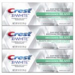 Crest 3D White Brilliance Blast Whitening Toothpaste, Energizing Mint, 3 Count