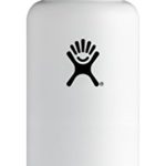 Hydro Flask Vacuum Insulated Stainless Steel Water Bottle Wide Mouth with Straw Lid (White, 40-Ounce)