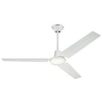 Westinghouse Lighting 7812700 Industrial 56-Inch Three-Blade Indoor Ceiling Fan, White with White Steel Blades