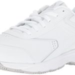 Reebok Men’s Work N Cushion 3.0 Walking Shoe, White/Steel, 9 4E US