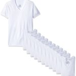 Hanes Men’s 12-Pack FreshIQ V-Neck T-Shirt, White, X-Large