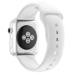 SHJD Watch Band 38MM 42MM 40MM 44MM,Soft Silicone Sport Strap Replacement Band Compatible with iWatch Series 1/2/3/4 S/M M/L(White, 42mm/44mm S/M)