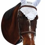Equine Couture Fly Bonnet with Silver Rope – Pony Color – White, Size – Pony