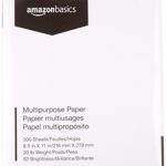 AmazonBasics Multipurpose Copy Printer Paper – White, 8.5 x 11 Inches, 1 Ream (500 Sheets)