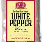 Ground White Pepper Powder 16 Ounce (1 Pound) – by Spicy World – Pure, Packaged Fresh