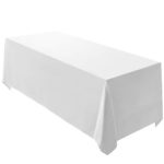 Surmente Tablecloth 90 x 132-Inch Rectangular Polyester Table Cloth for Weddings, Banquets, or Restaurants (White?10 Pack) …