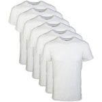 Gildan Men’s Crew T-Shirt 6 Pack, White, Large