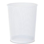 Honey-Can-Do TRS-02120 Steel Mesh Powder-Coated Waste Basket, White, 18-Liter/4.7-Gallon Capacity, 11.75 x 14-Inches Tall