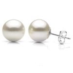 14K White or Yellow Gold Freshwater Cultured Pearl Stud Earrings (Choice of Pearl Sizes)