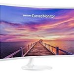Samsung 2017 32″ Full HD 1920 x 1080 Curved LED Ultra Slim Monitor with 16:9, 250cd/m2, 4ms, Gaming Mode, HDMI, Display Port, Headphones Inputs, Glossy White