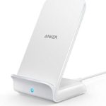 Anker Wireless Charger, PowerWave 7.5 Stand, Qi-Certified, 7.5W for iPhone 11, 11 Pro, 11 Pro Max, XR, Xs Max, Xs, X, 8, 8 Plus, 10W for Galaxy S10 S9 S8, Note 10 Note 9 (No AC Adapter) – White