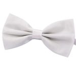 Amajiji Formal Dog Bow Ties for Medium & Large Dogs (D115 100% Polyester) (White)