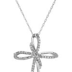 Jewelili 10k Gold Diamond Cross Pendant (1/5 cttw, I-J Color, I2-I3 Clarity)