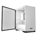 darkFlash Micro ATX Mini ITX Tower MicroATX Computer Case with Magnetic Design Wide Open Door Opening Swing Type Tempered Glass Side Panel (DLM22 White)