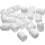 Outus 20 Pack Tyre Valve Dust Caps for Car, Motorbike, Trucks, Bike, Bicycle (White)