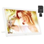 Camkory Digital Photo Frame 10 inches 1920×1080 Hi-Res 16:9 IPS Screen + 32GB SD Card, Photos Auto Rotate, 1080P Wide Screen, Wall-Mountable, Support USB, SD, MMC, and MS Card(White)