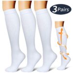 Laite Hebe Compression Socks,(3 Pairs) Compression Sock for Women & Men,Best Medical, Nursing, for Running, Athletic, Edema, Varicose Veins.