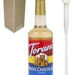 Torani White Chocolate Flavoring Syrup, 750mL (25.4 Fl Oz) Glass Bottle, Individually Boxed, With White Pump
