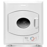 COSTWAY Electric Compact Laundry Dryer, 2.65 Cu.Ft Capacity Portable Tumble Clothes Dryer with Stainless Steel Tub, Control Panel Downside Easy Control for 4 Automatic Drying Mode, White