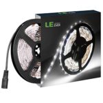 LE 12V LED Strip Light, Flexible, SMD 2835, 16.4ft Tape Light for Home, Kitchen, Party, Christmas and More, Non-Waterproof, Daylight White