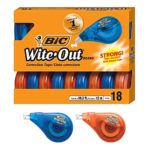 BIC Wite-Out Brand EZ Correct Correction Tape, White, 18-Count