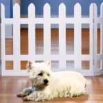 White Picket Fence Folding Pet Gate