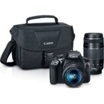 Canon Digital SLR Camera Kit [EOS Rebel T6] with EF-S 18-55mm and EF 75-300mm Zoom Lenses – Black