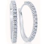 1/2ct Diamond Hoops 10K White Gold