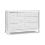 Graco Benton 6 Drawer Dresser (White) – Easy New Assembly Process, Universal Design, Durable Steel Hardware and Euro-Glide Drawers with Safety Stops, Coordinates with Any Nursery