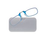 ThinOptics Reading Glasses + White Universal Pod Case | Blue Frame, 2.00 Strength Readers