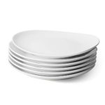 Sweese 150.001 Porcelain Dinner Plates – 11 Inch – Set of 6, White