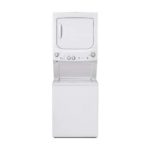 GE GUD27ESSMWW Unitized Spacemaker 3.8 Washer with Stainless Steel Basket and 5.9 Cu. Ft. Capacity Electric Dryer, White
