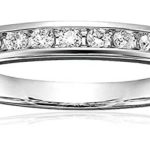 Vir Jewels 1/4 cttw Classic Diamond Wedding Band in 14K White Gold Channel Set