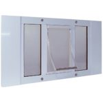 Ideal Pet Products 33SWDXL Aluminum Sash Window Pet Door, X-Large/10.5″ x 15″, White