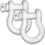 BILLET4X4 3/4 inch Jeep D-Shackles – Super White Powdercoated (Pair) (4X4 Off-Road Vehicle Recovery)